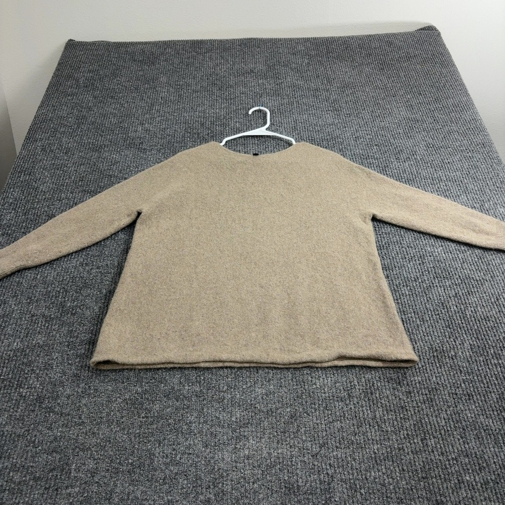 Uniqlo Sweater Womens M Tan Wool‎ Blend Long Sleeve Minimalist Casual